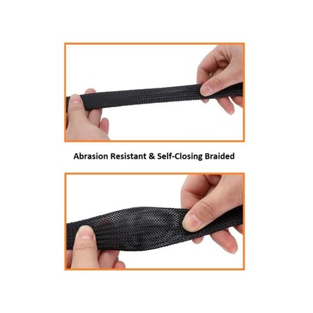 Kable Kontrol Kable Kontrol® Wrap Around Braided Sleeving - 1" Inside Diameter - 100' Length - Black BSSCE1.00-100